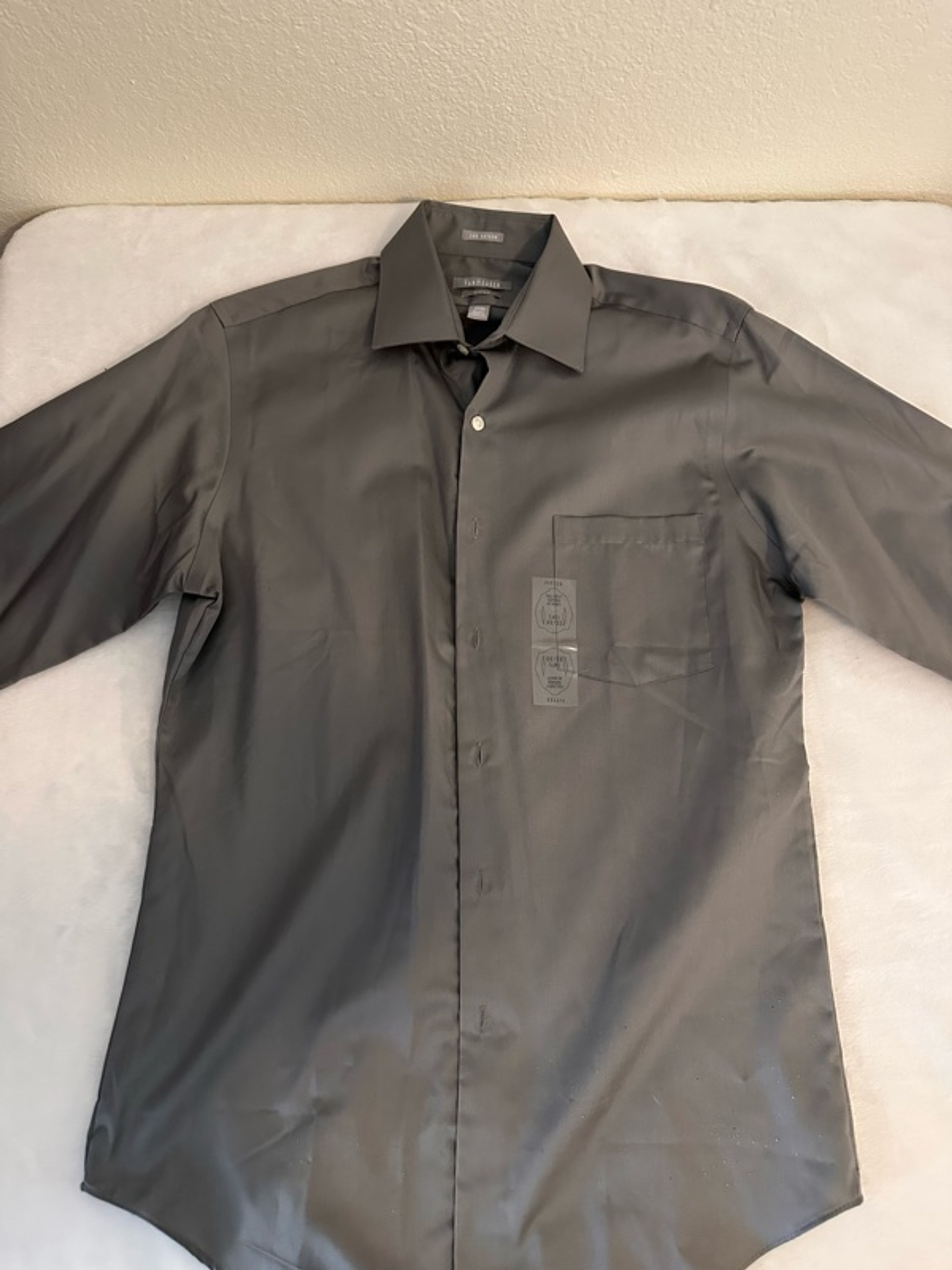 Van Heusen Lux Sateen Gray Dress Shirt
