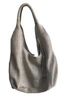 Maxine Couture Snakeskin Embossed Leather Hobo Bag - Image 5