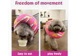 Inflatable Dog Cone, Size Medium Soft Adjustable Blow up Donut Collar - Image 2