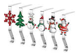 Christmas Stocking Holders for Mantle Set of 6, Weighted Stocking Hangers - Image 3