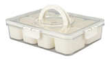 SIXRUN 2-PACK Condiment Serving Tray, Divided Serving Tray 8 Compartments - Image 2