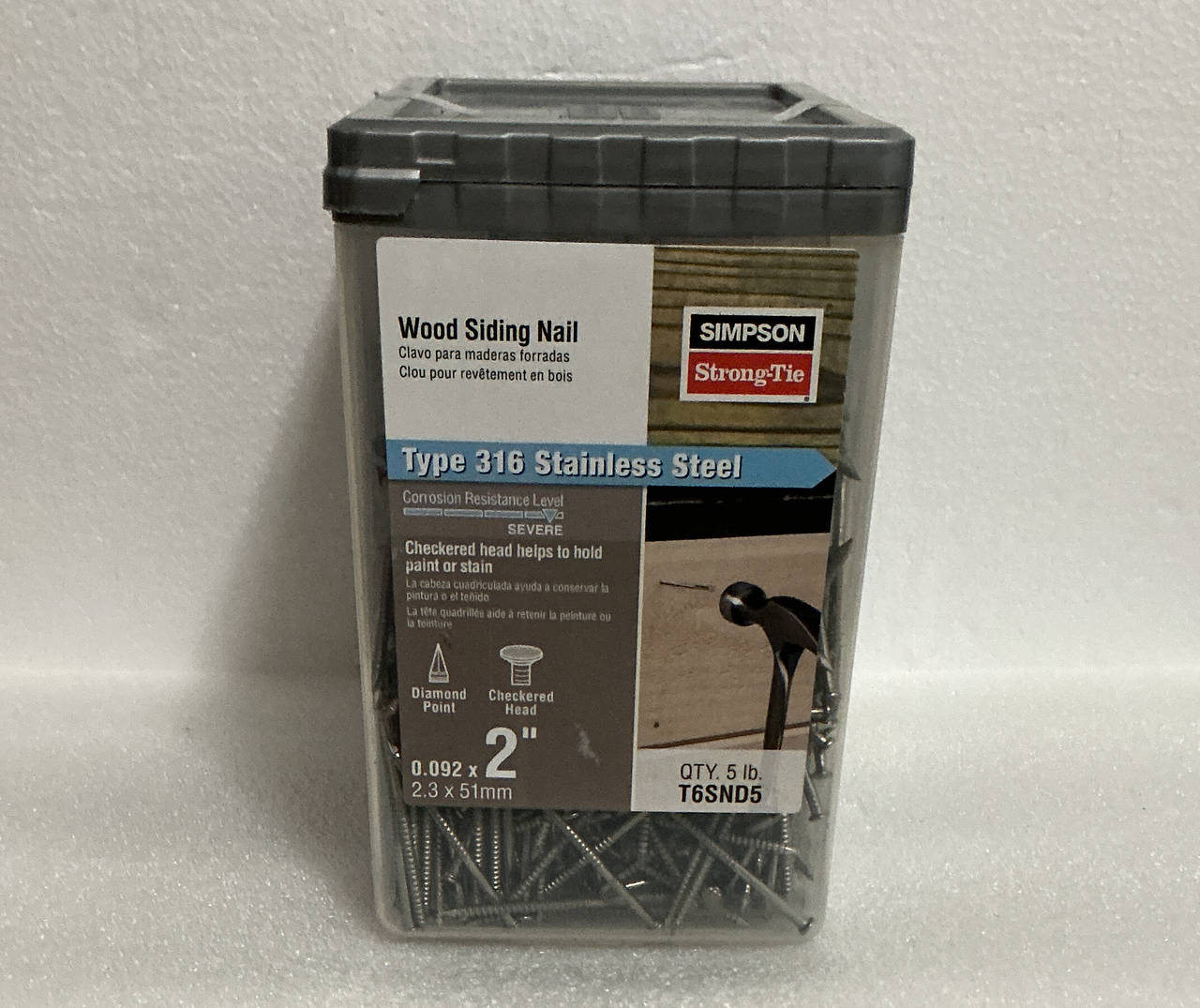 Simpson Strong-Tie T6SND5 2" Type 316 Stainless Steel Wood Siding Nail