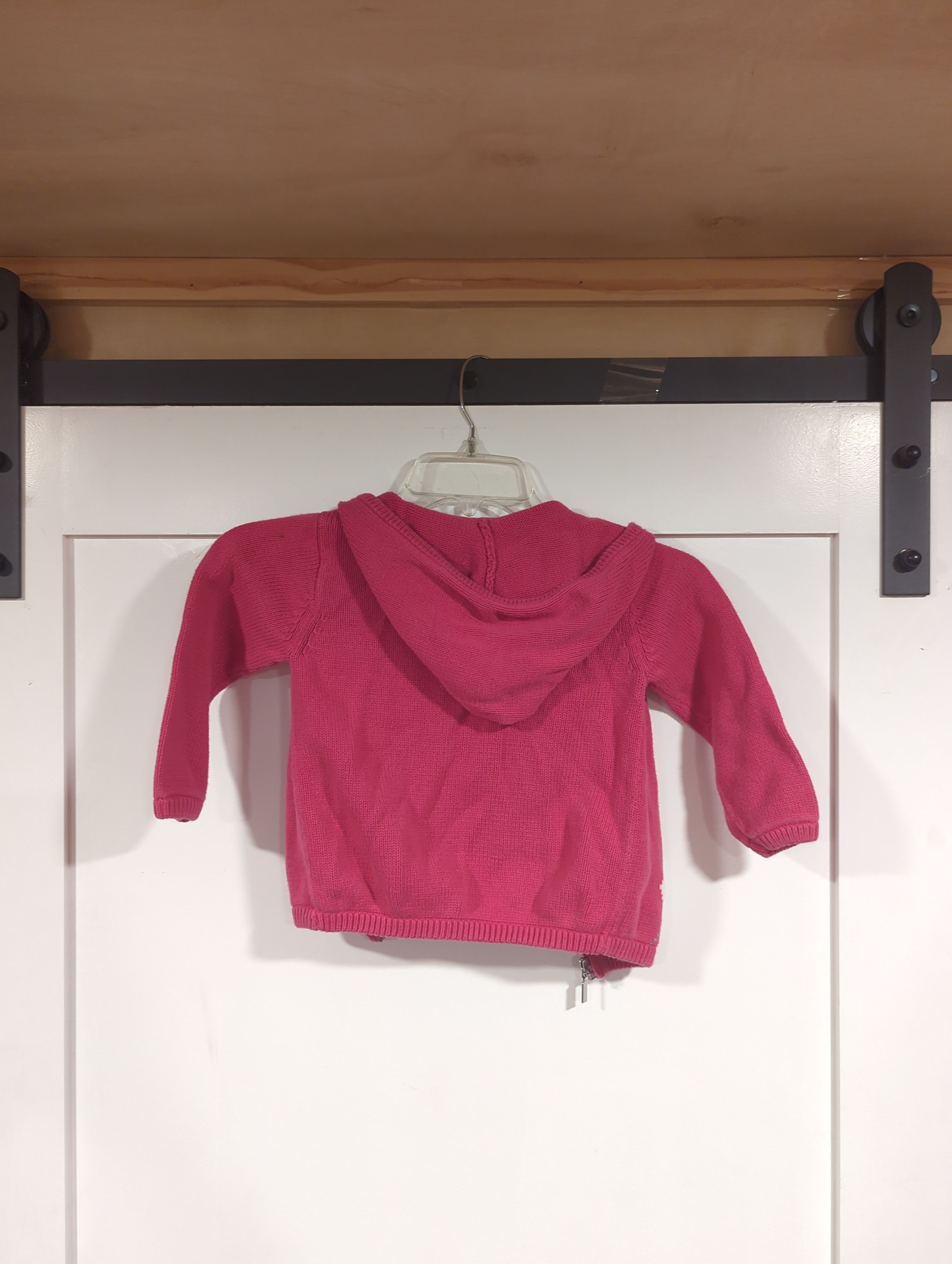 Gap Kids Pink Argyle Zip-Up Hooded Sweater