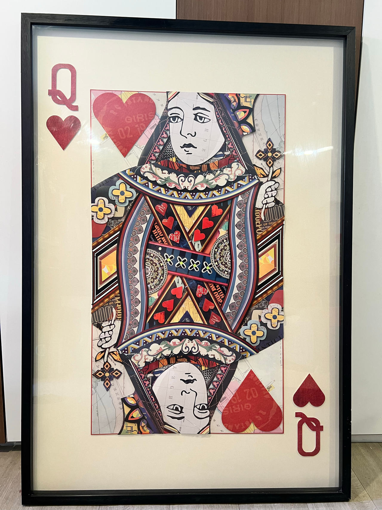 Queen of Hearts Playing Card Art Print