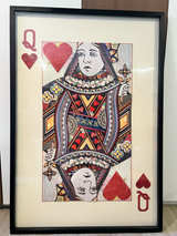 Queen of Hearts Playing Card Art Print - Image 1