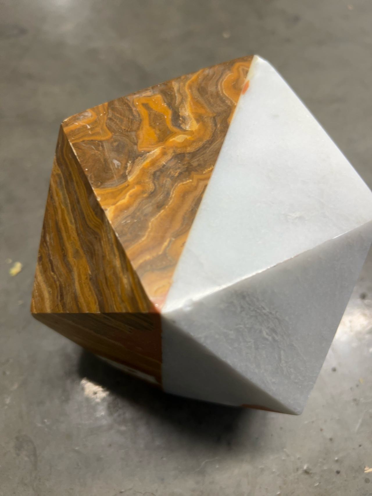 Onyx Cube Decorative Stone wood, stone and marble