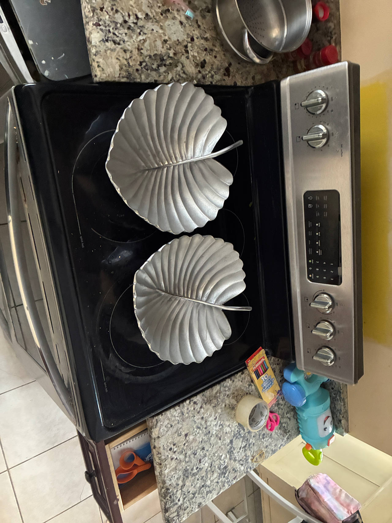 Mariposa Silver Metal Leaf Decorative Bowls