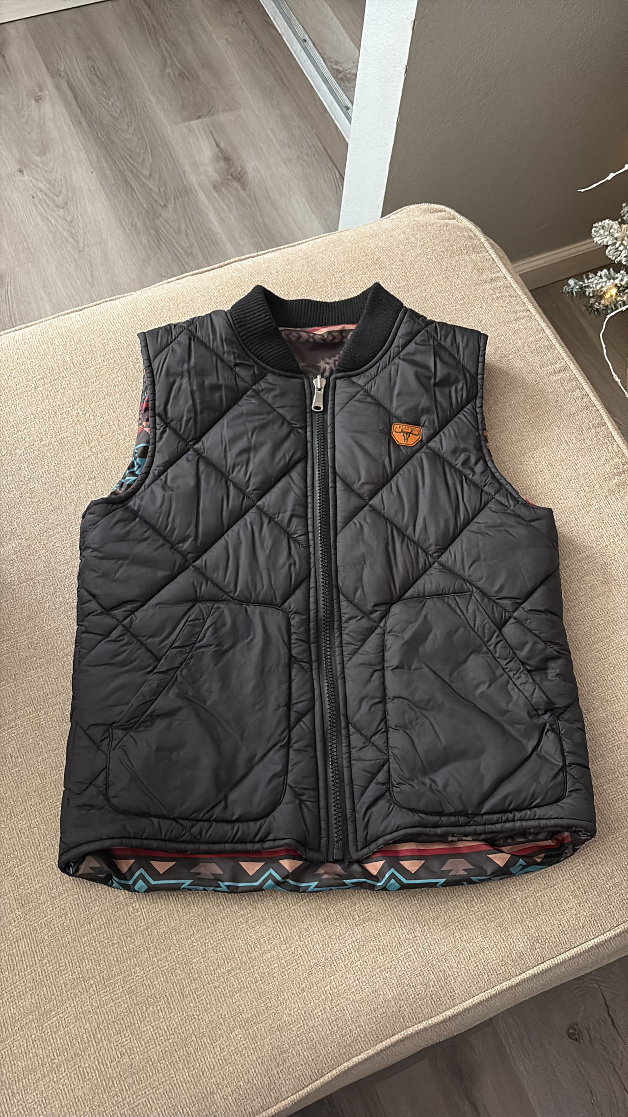 Hooey Men's Black Quilted Vest