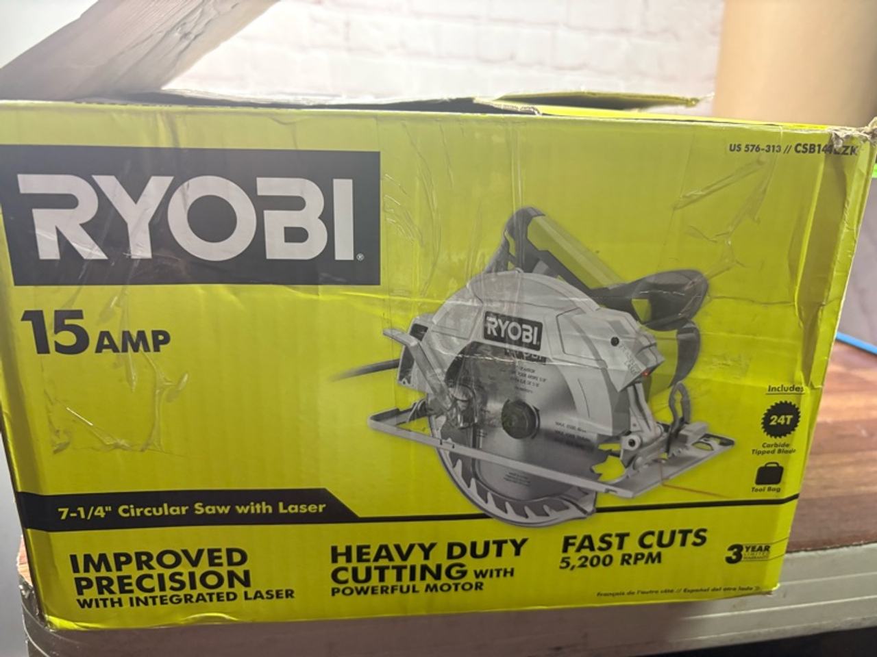 Ryobi CSB144LZK 7-1/4" Circular Saw with Laser
