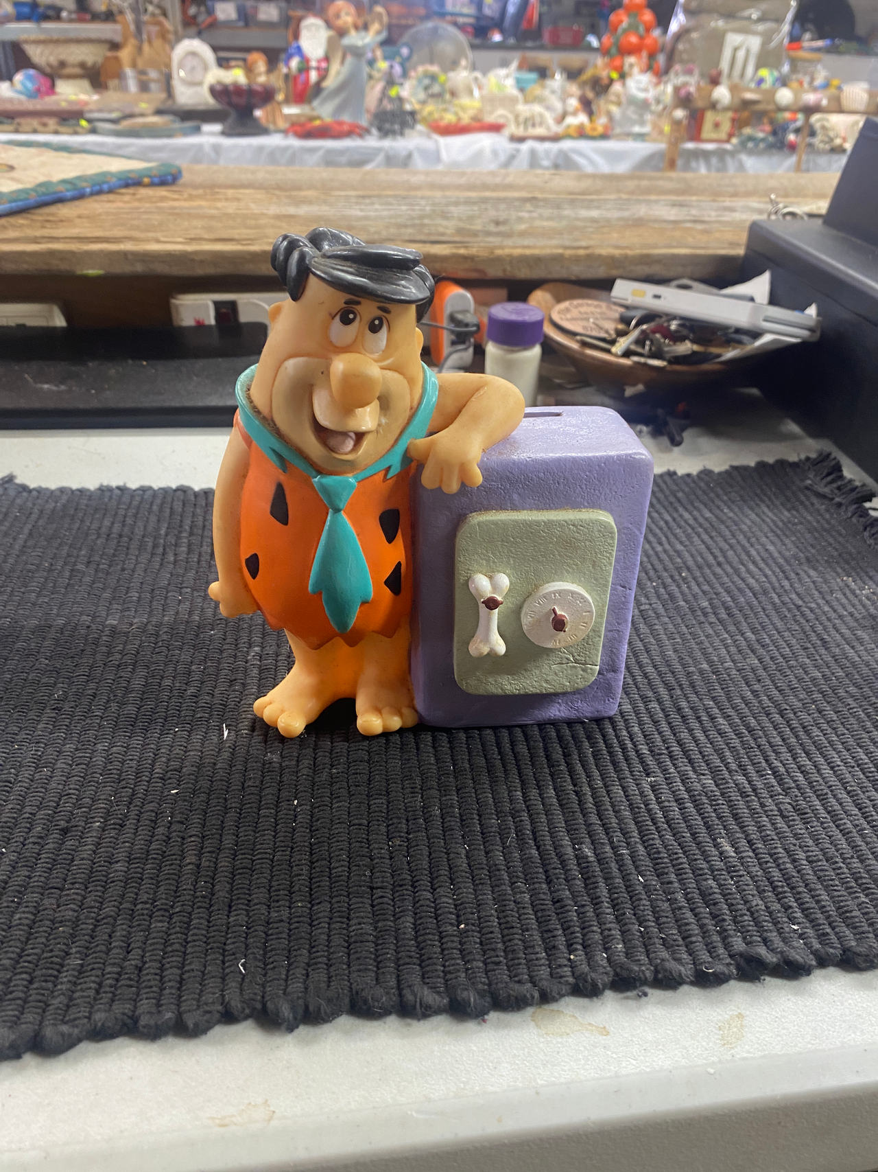 Vintage Fred Flintstone Safe Coin Bank