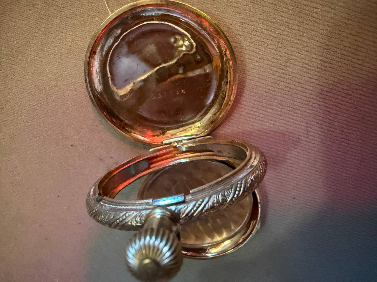 Antique Engraved Pocket Watch Case
