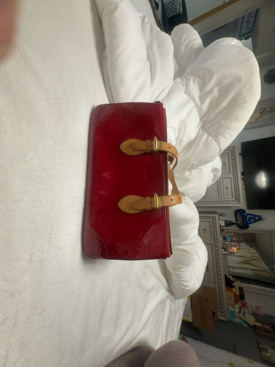Louis Vuitton Rosewood Avenue Handbag Red