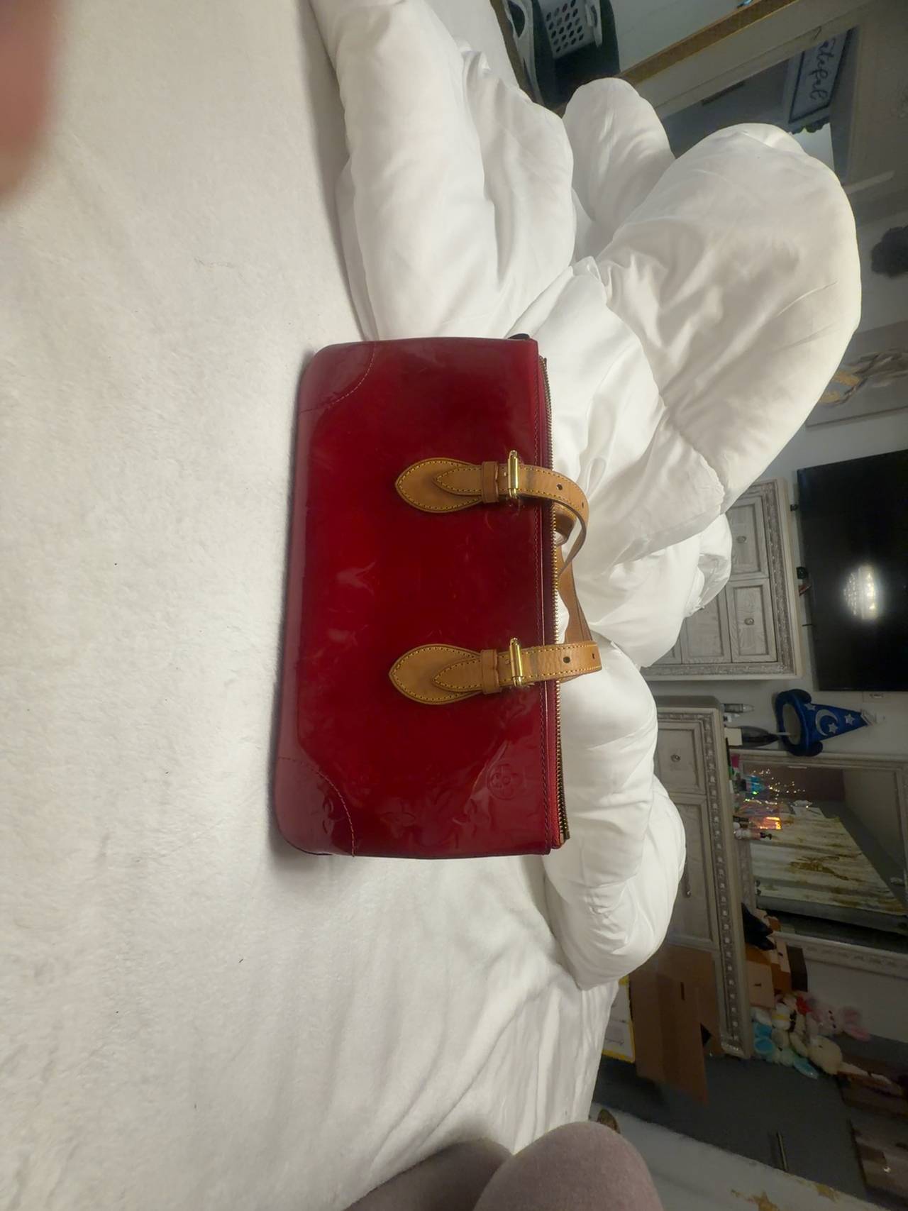 Louis Vuitton Rosewood Avenue Handbag Red