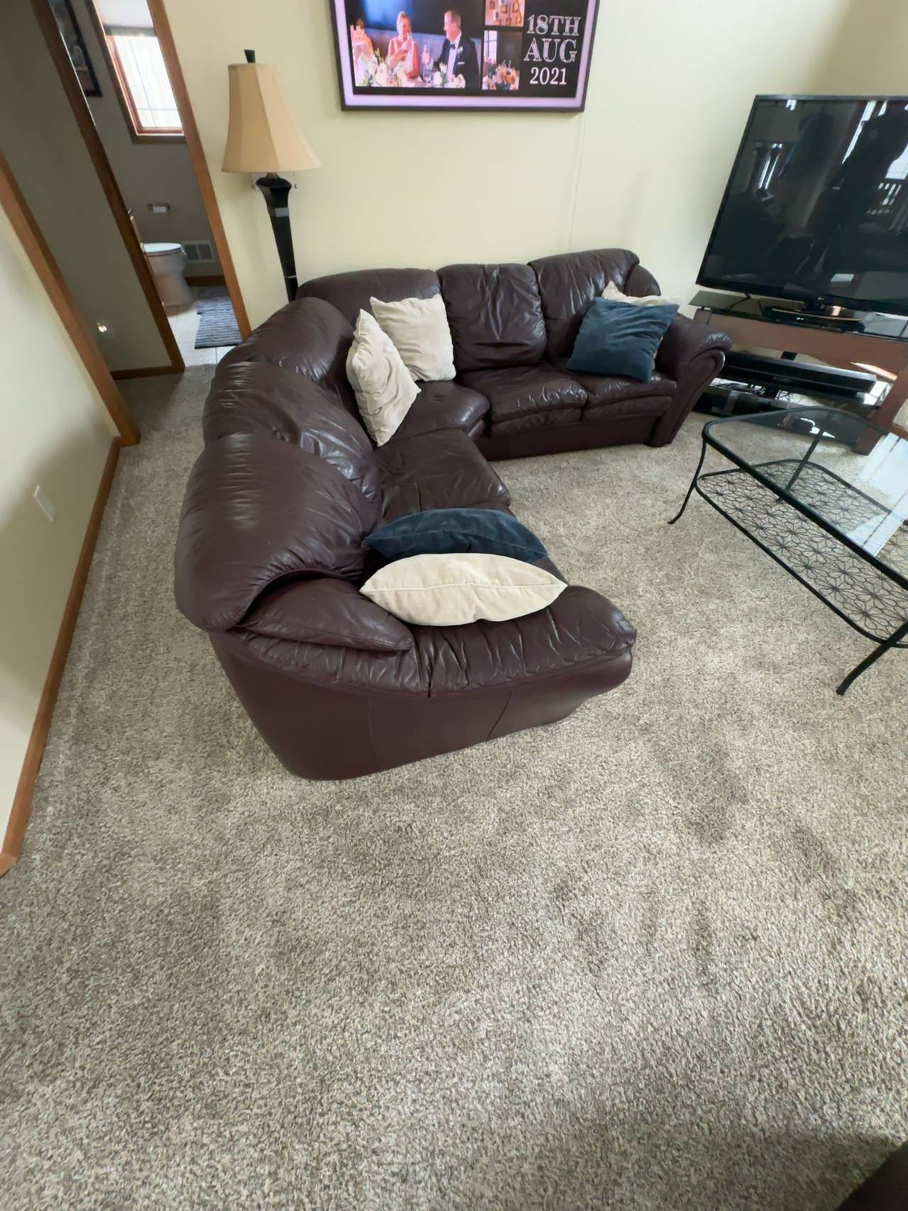Brown Leather Sectional Sofa