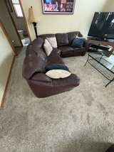 Brown Leather Sectional Sofa - Image 1