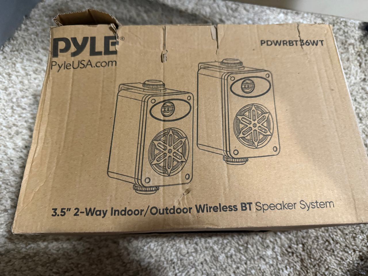 Pyle 3.5" 2-Way Indoor/Outdoor Wireless BT Speaker System