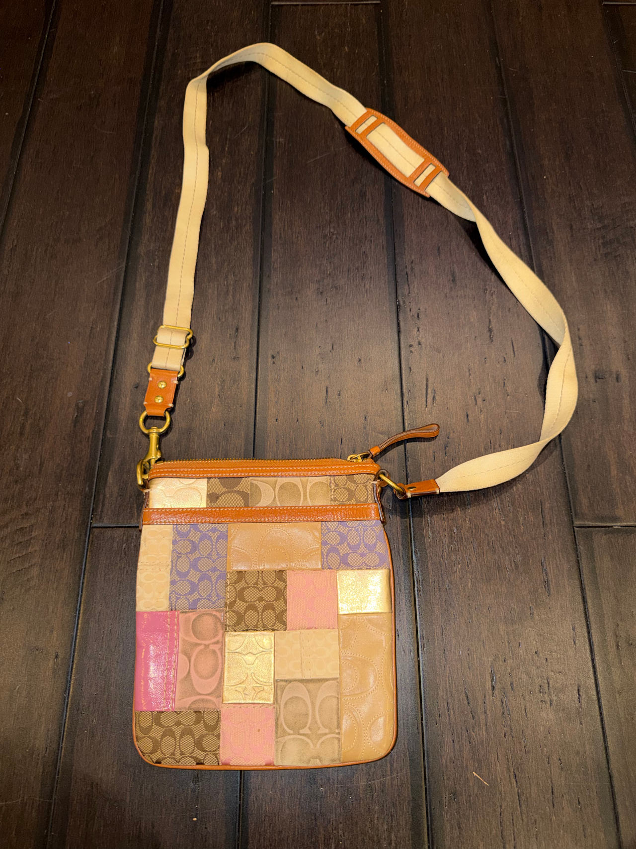 Coach Signature Patchwork Crossbody Bag