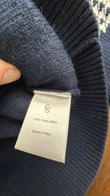 Fiagreen Houndstooth Sleeve Golf Sweater M - Image 5