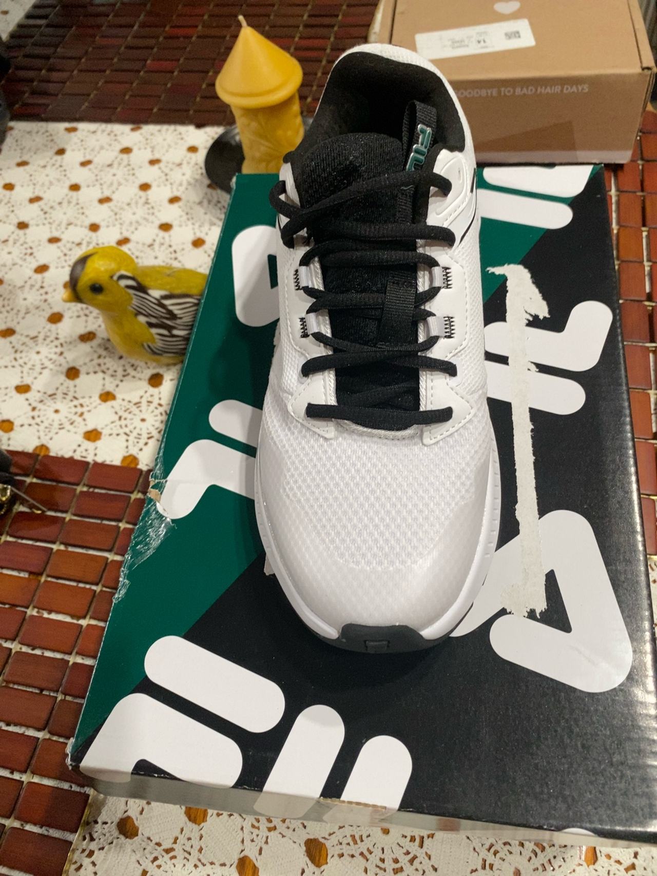 Fila Action Stride Energized White/Green Sneakers. Size 10 men’s and new!!