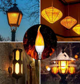 E12 3 Mode LED 1800k Candelabra Flame Light Bulbs 4 Pack, 2.0W Warm White - Image 2