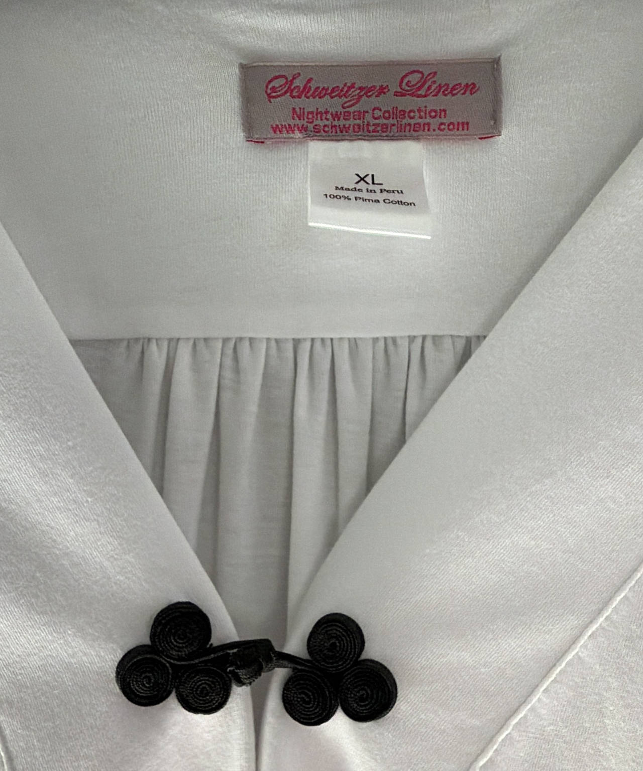 White Schweitzer Linen Pima Cotton Nightgown XL