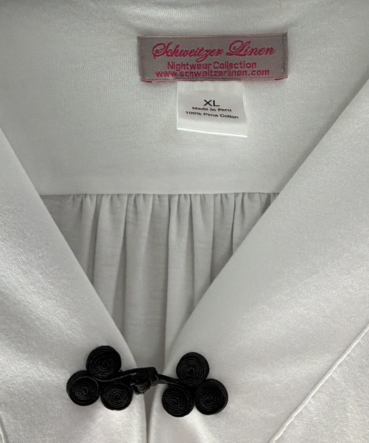White Schweitzer Linen Pima Cotton Nightgown XL