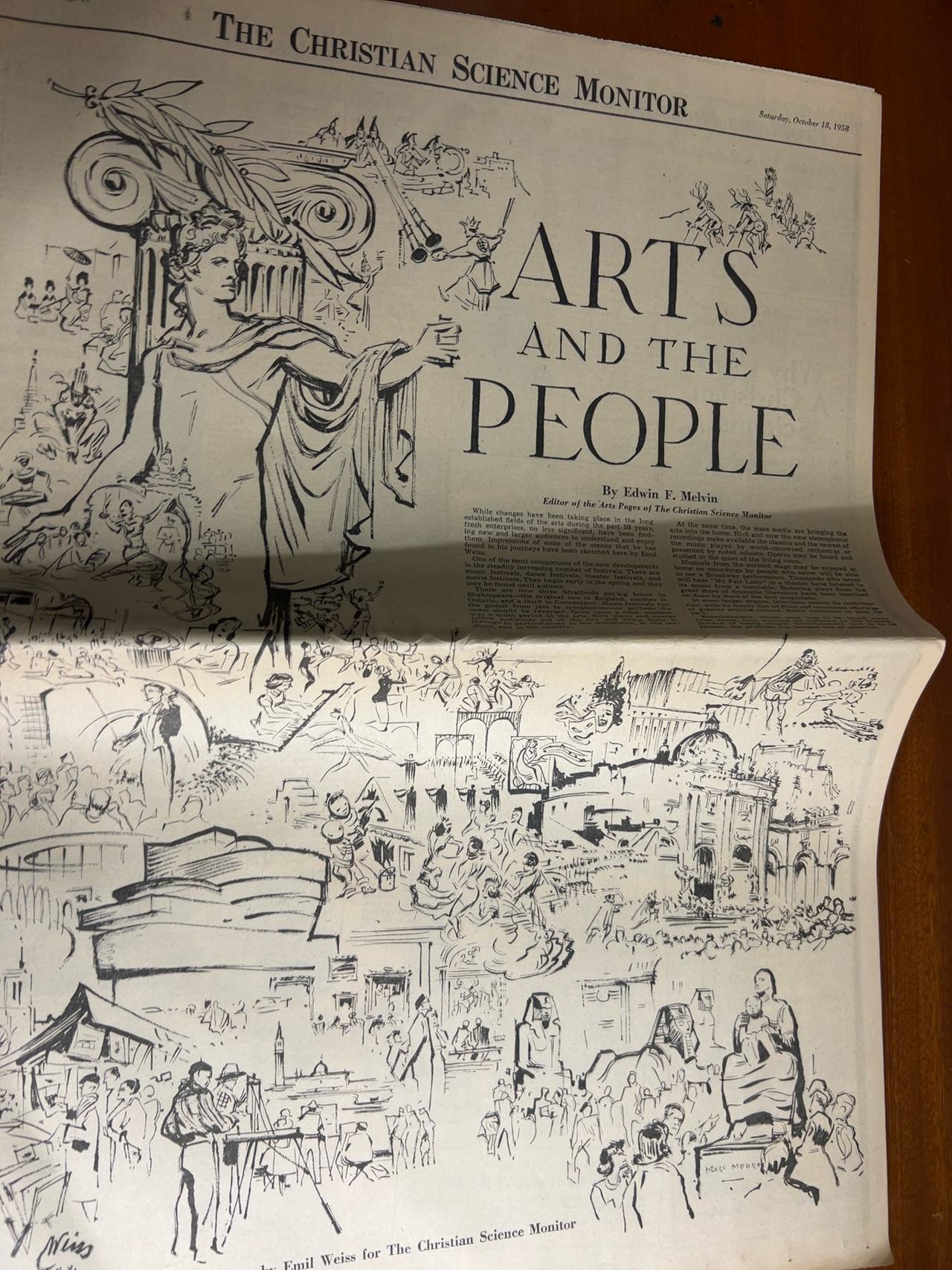 1958 Vintage British Political Cartoon Print (c.1900s) rare newspaper