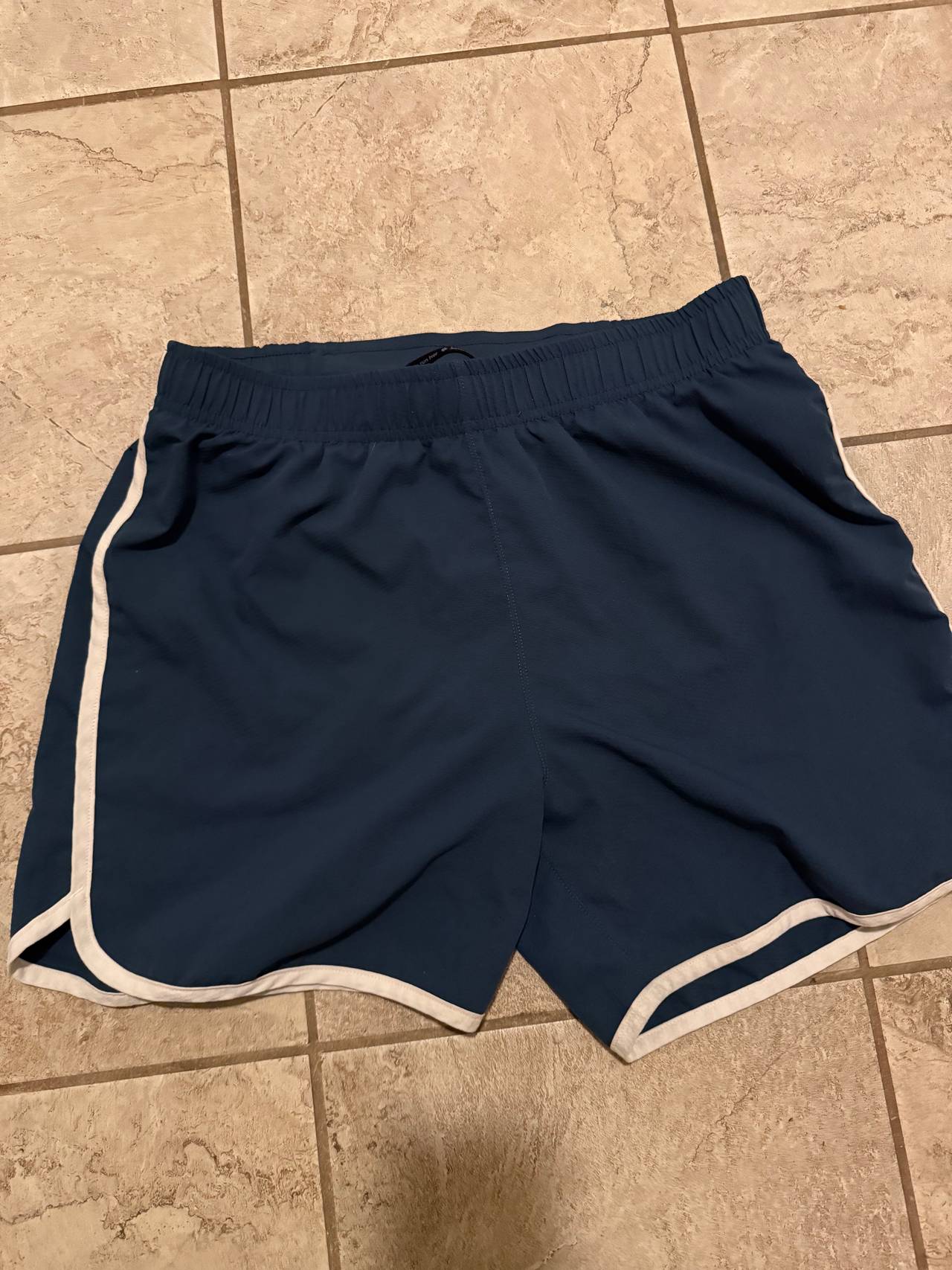 Rabbit Running Shorts Medium Blue with White Trim