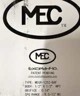 Marshall Excelsior Excela-Flo MEGR-1252-BAF LP Gas Regulator - Image 1