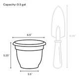 Round Plastic Planter Pot - Espresso Brown - Image 2