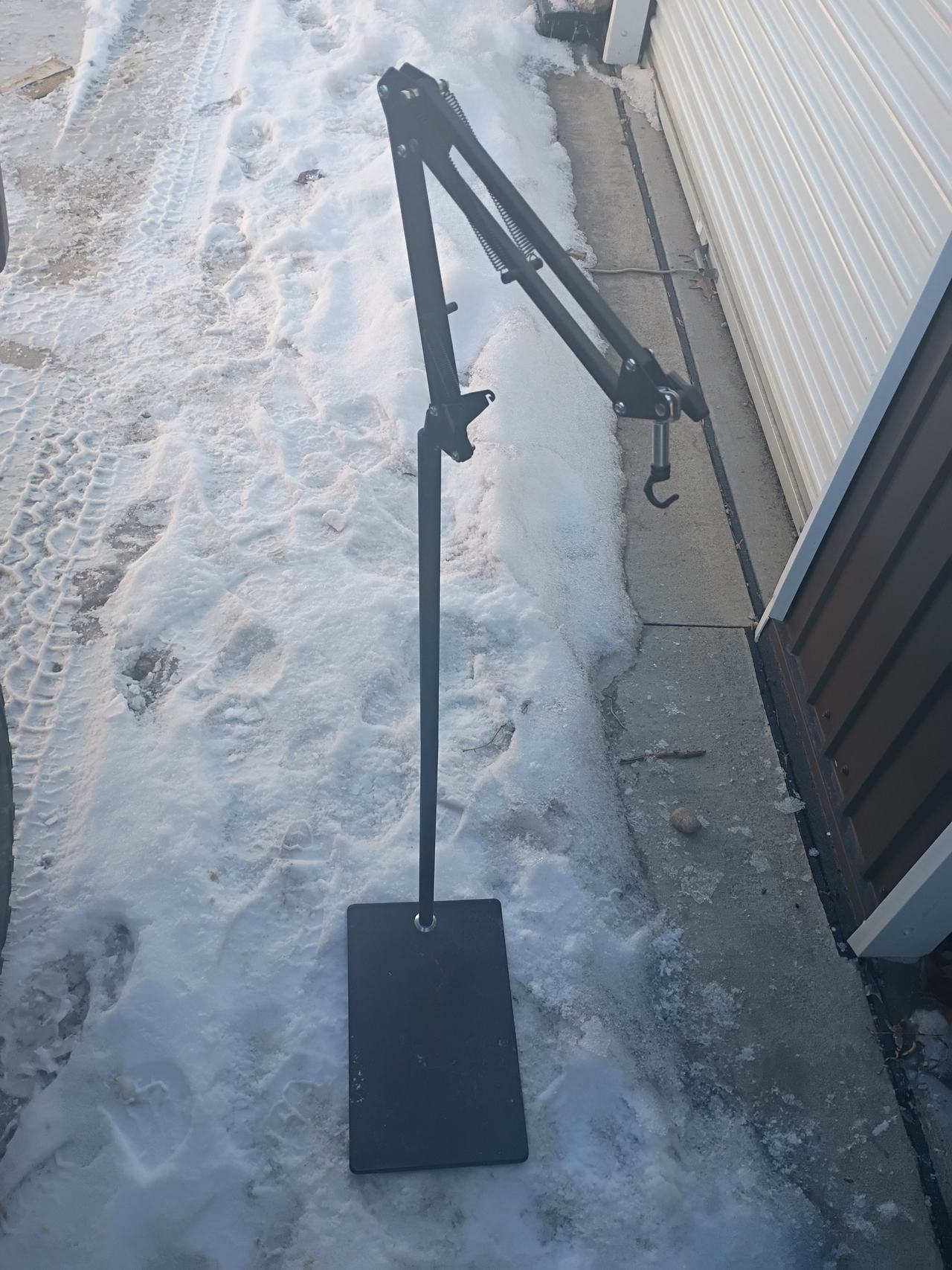 Adjustable Tablet Floor Stand with Weighted Base
