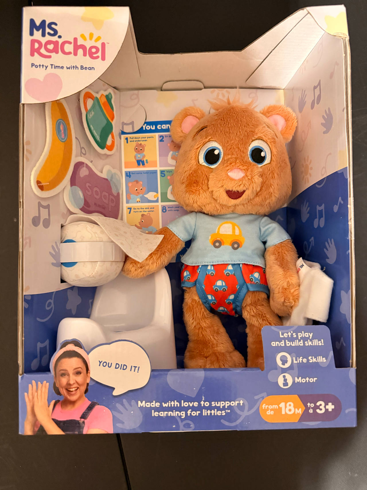 Ms. Rachel Potty Time with Bean Plush Toy