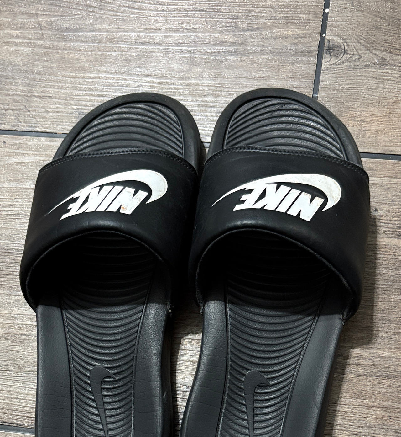 Nike Victori One Slides Black White Size 10