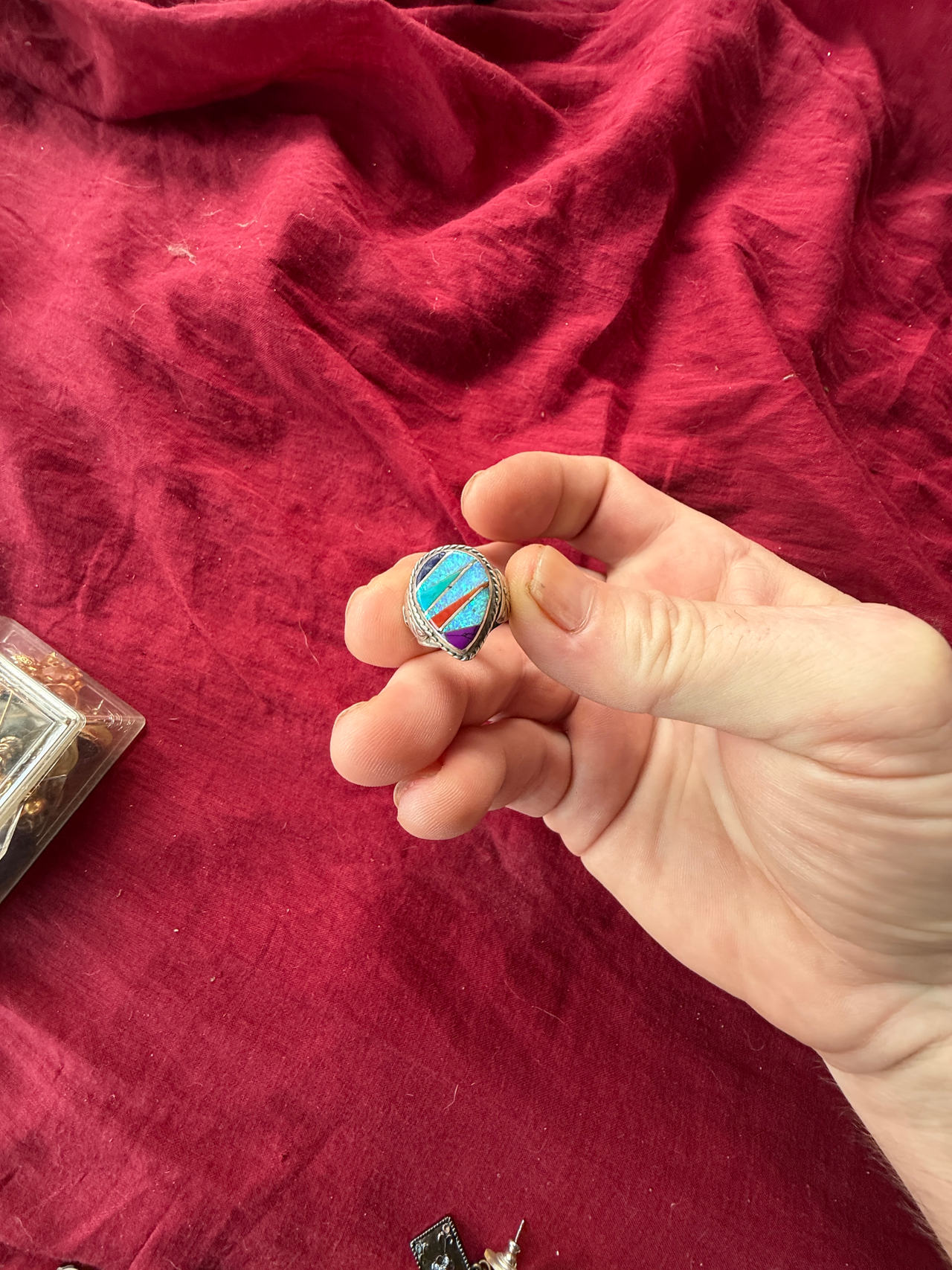 Southwestern Multi-Stone Inlay Ring