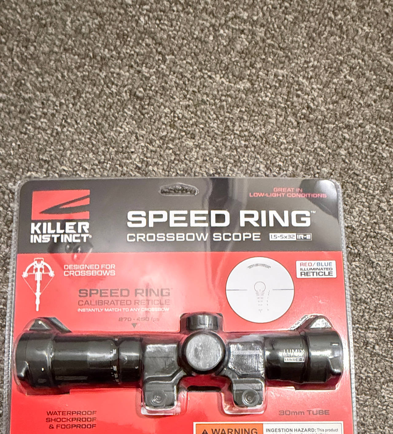 Killer Instinct Speed Ring 1.5-5x32 IR-E Crossbow Scope