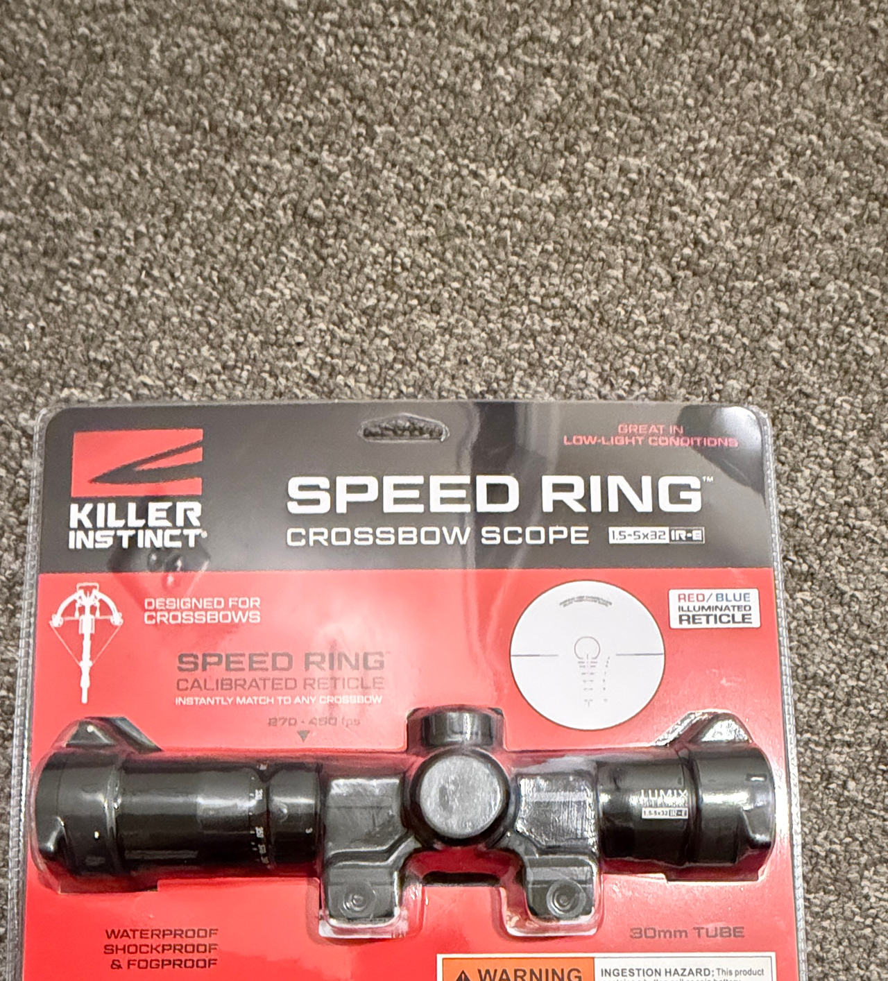 Killer Instinct Speed Ring 1.5-5x32 IR-E Crossbow Scope