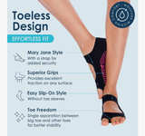 Tucketts Toeless 2-Pair Pilates Socks with Grips for Women, Non-Slip Yoga - Image 4