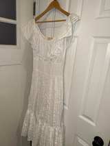Tory Burch Striped Seersucker Dress White Size 6 - Image 2