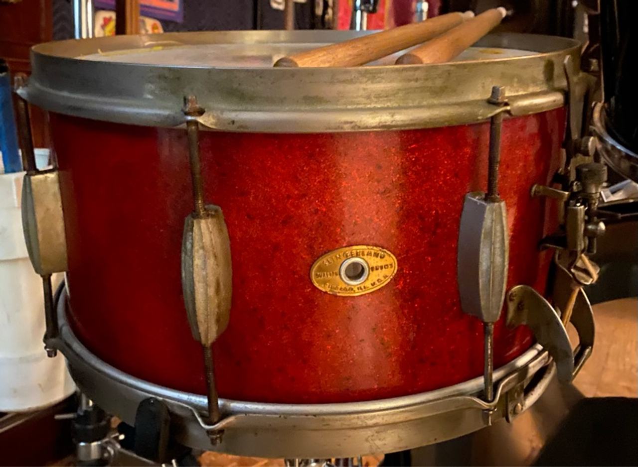 Slingerland Radio King Snare Drum Red Sparkle