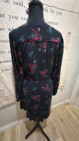 Gap Faux Wrap Dress Black Floral - Image 2