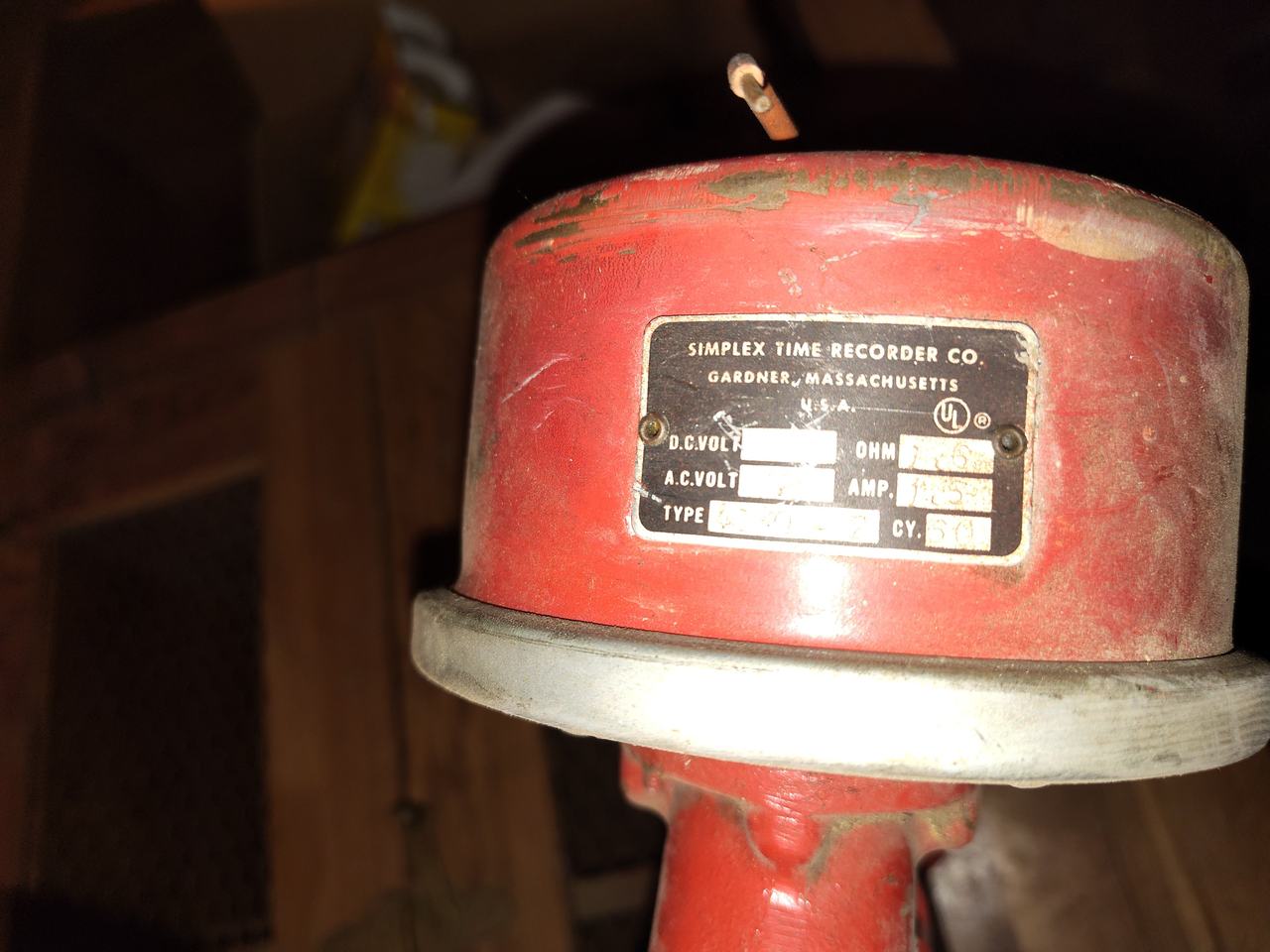 Simplex Vintage Fire Alarm Bell