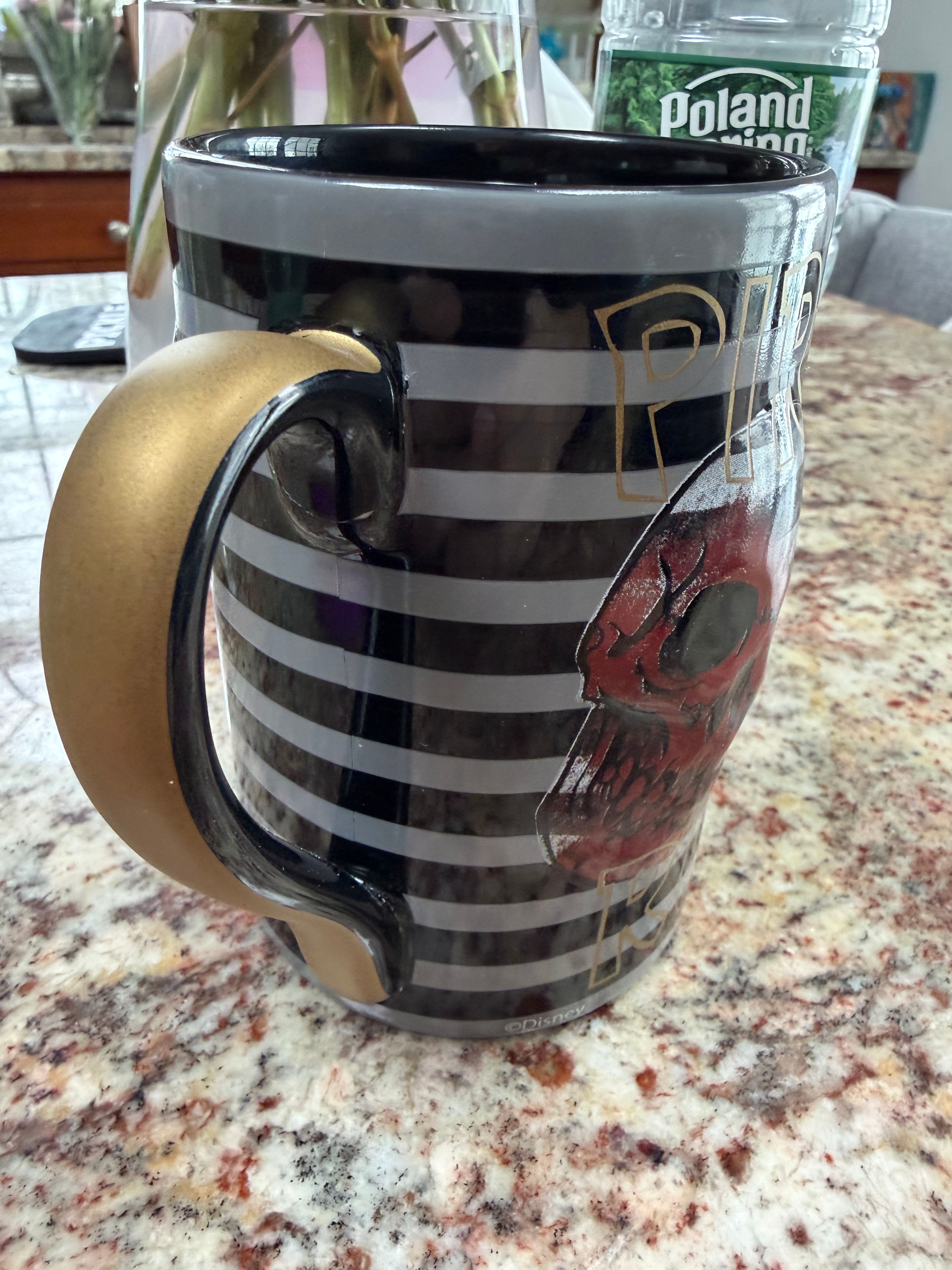 Disney Pirates of the Caribbean Skull Striped Coffee Mug DISNEY STORE - Image 2