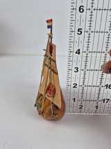 Vintage Dutch Wooden Clog Sailing Ship Souvenir - Image 1