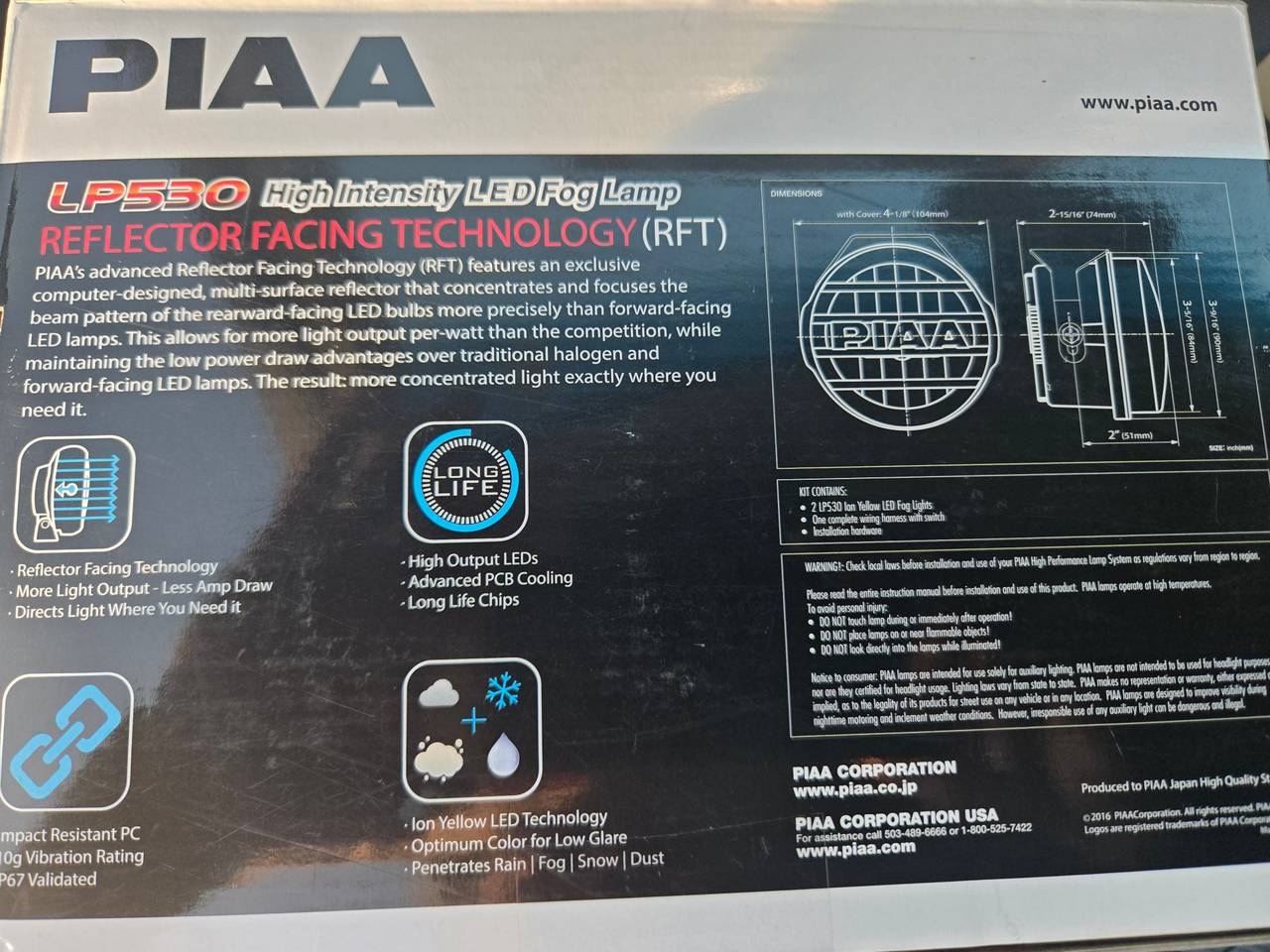 PIAA LP530 LED Fog Light Kit