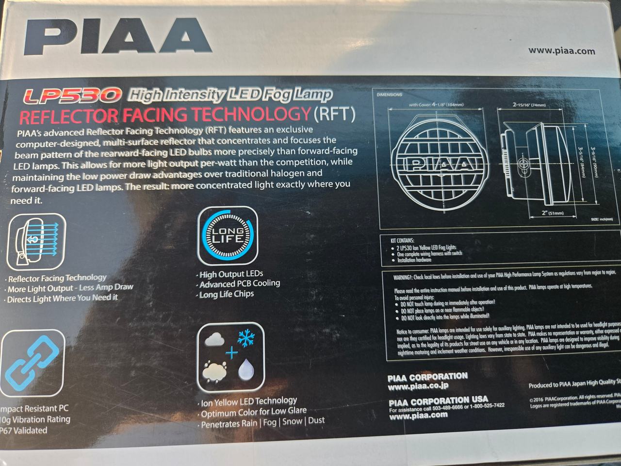 PIAA LP530 LED Fog Light Kit