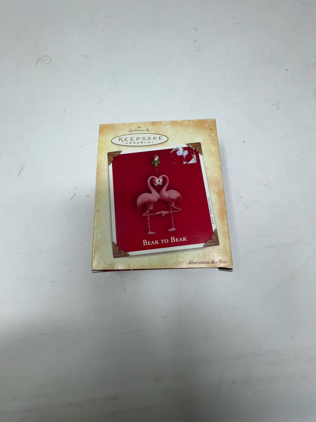 Hallmark Keepsake Ornament 2004 Beak to Beak Pink Flamingos