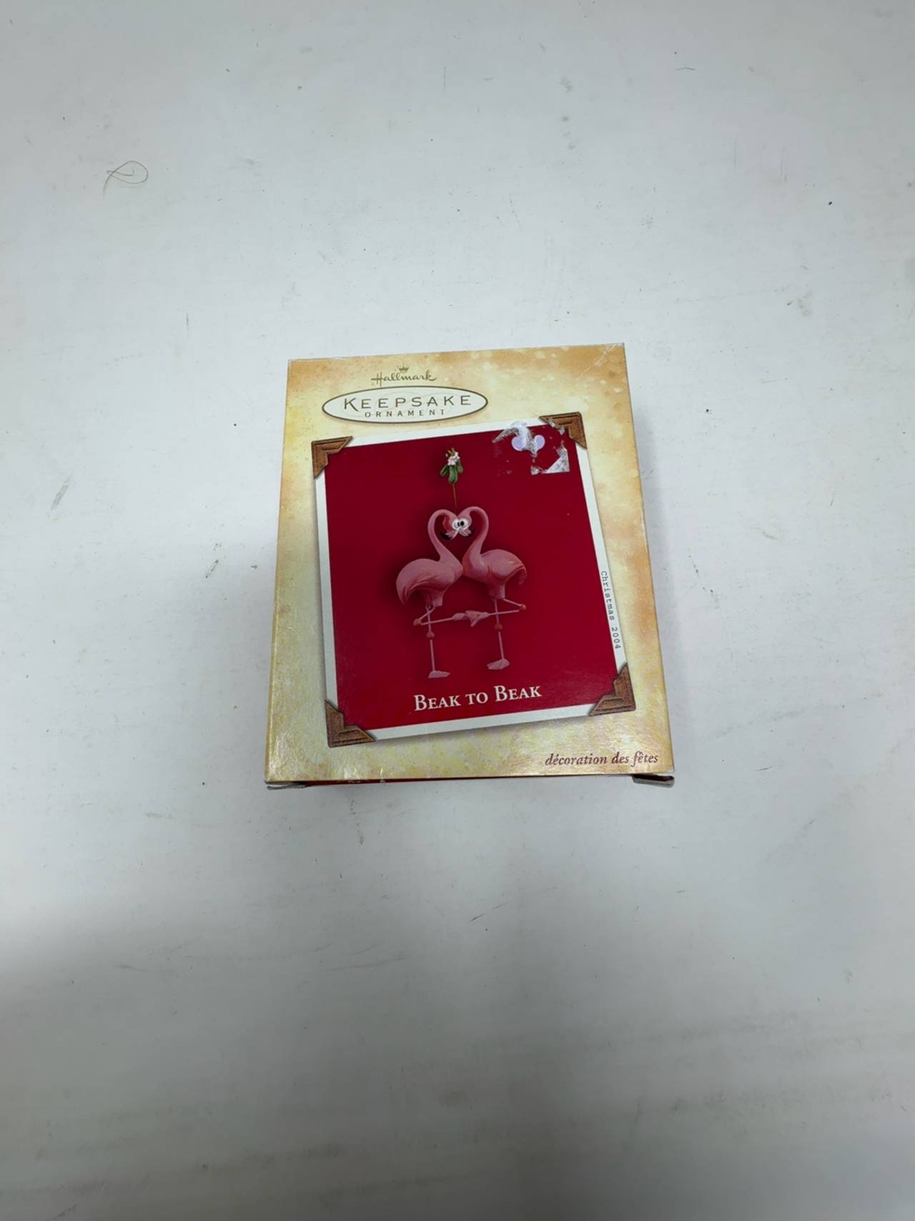 Hallmark Keepsake Ornament 2004 Beak to Beak Pink Flamingos