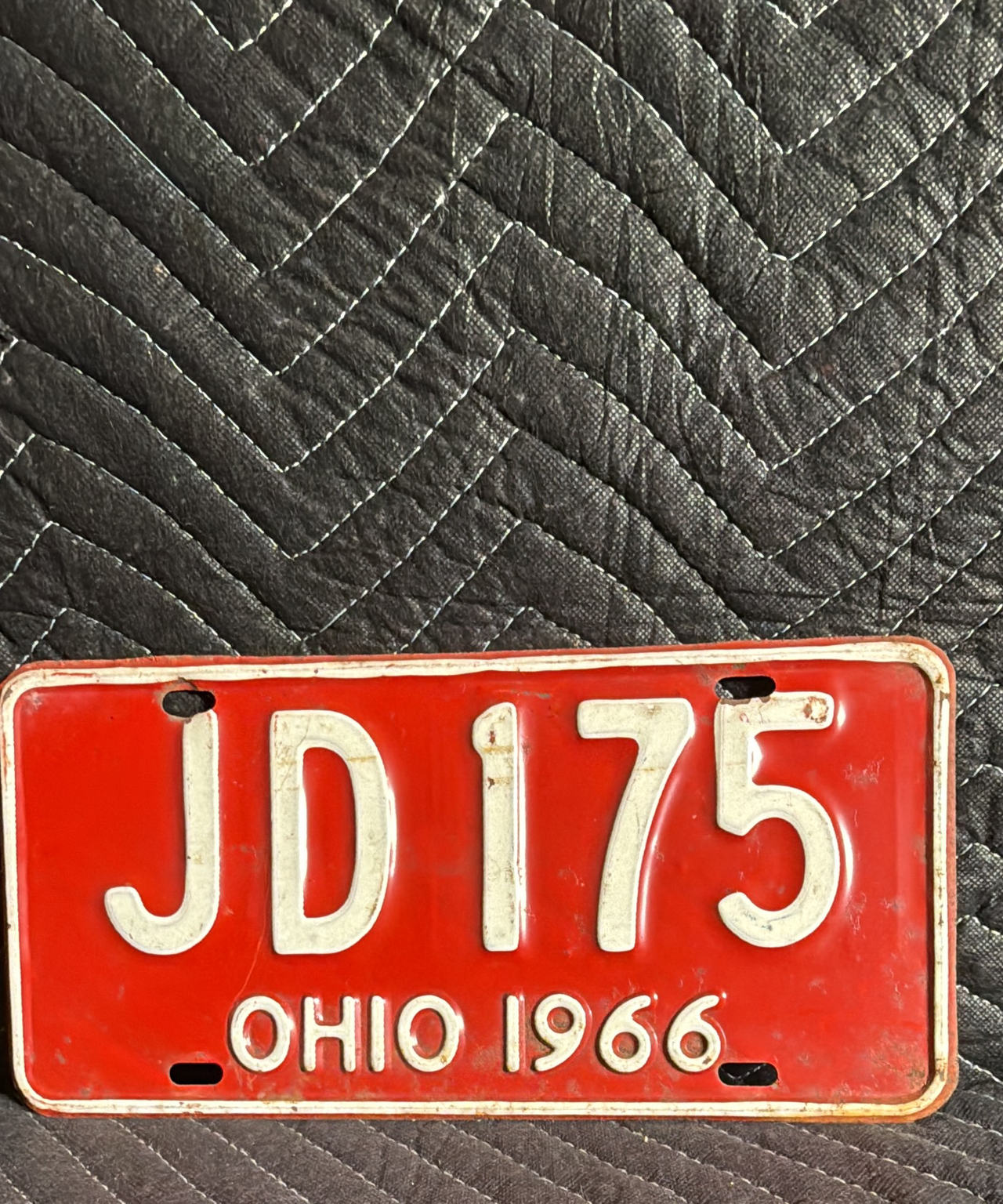 1966 Ohio License Plate JD 175