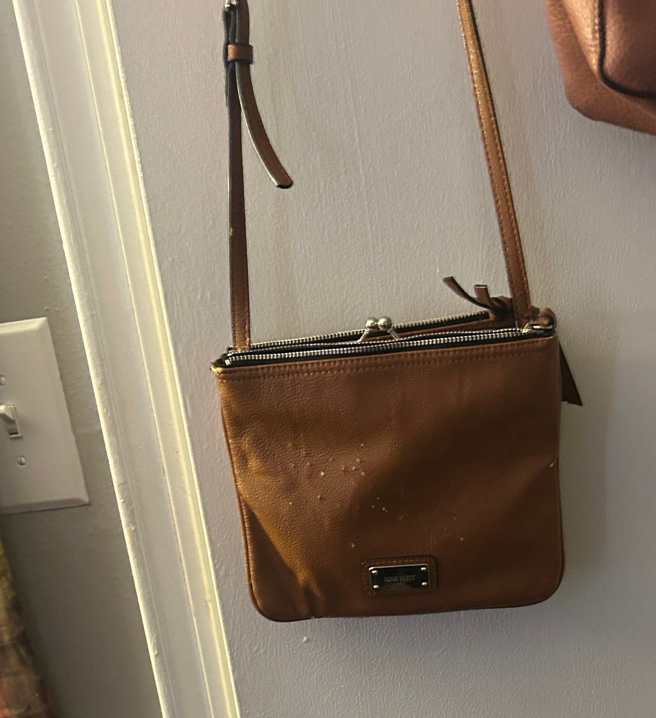 Nine West Triple Compartment Kiss Lock Crossbody Bag