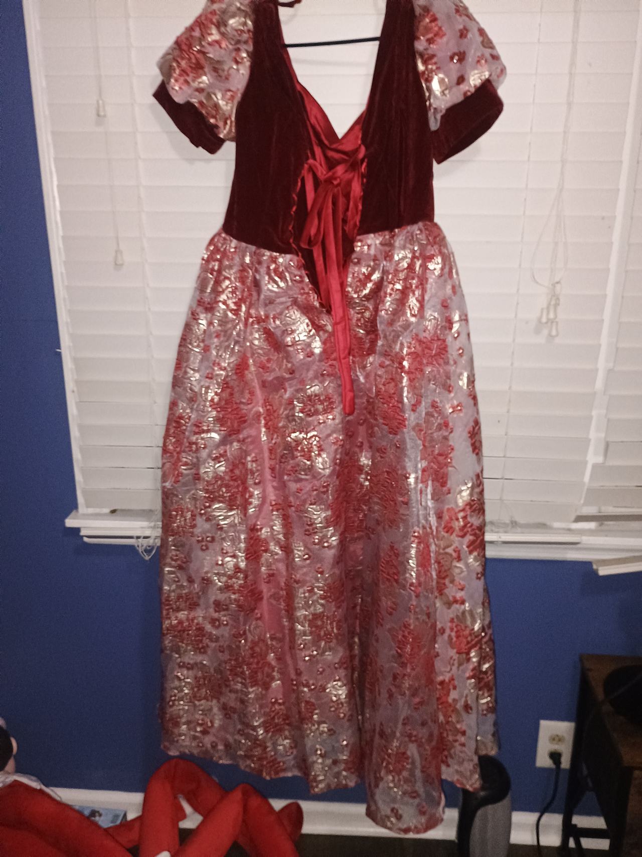 Vintage Style Velvet and Brocade Gown Titantic replica